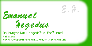 emanuel hegedus business card