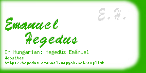 emanuel hegedus business card